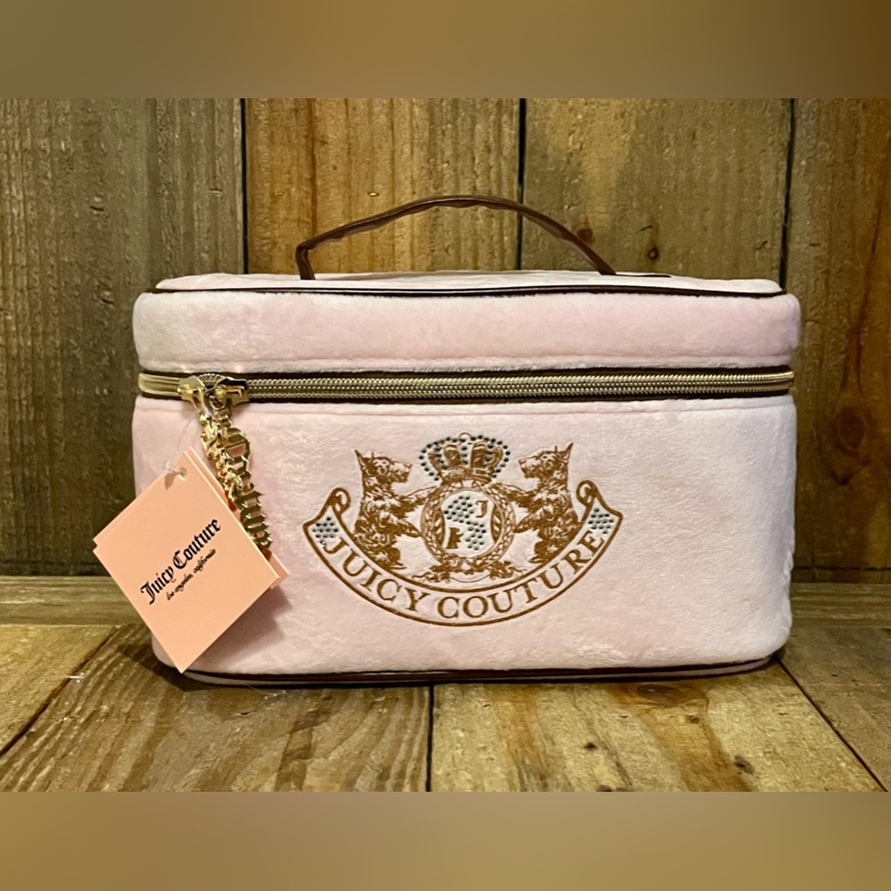 Juicy Couture Pink & Brown Matching Travel Bag Set of 2. - Picture 3 of 16
